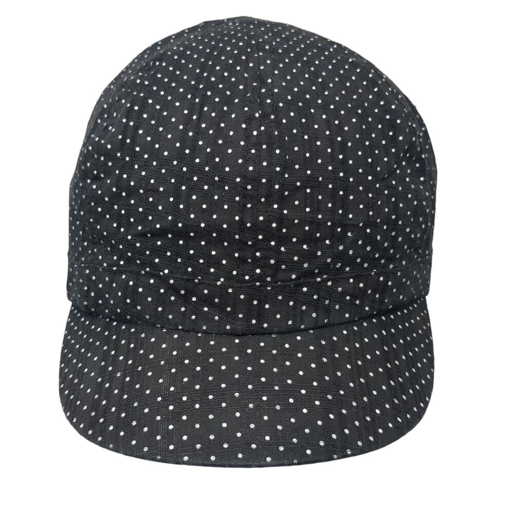 Unbranded Fitted Cadet Army Cap Hat Black One Size Polka Dot Blank